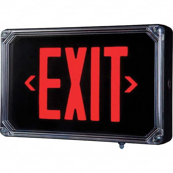 Hubbell Lighting - Illuminated Exit Signs Number of Faces: 2 Letter Color: Red - Apex Tool & Supply