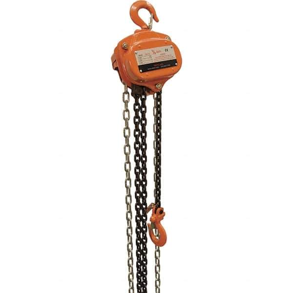 Vestil - 1,000 Lb Lifting Capacity, 10' Lift Height, Hand Hoist - Made from Chain - Apex Tool & Supply