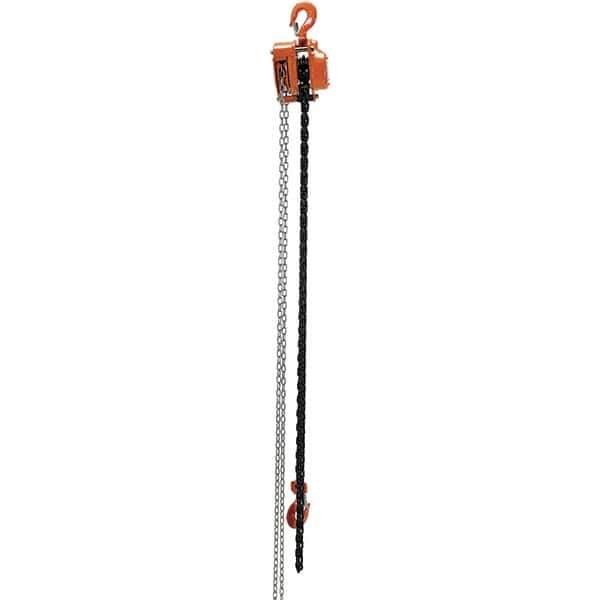 Vestil - 4,000 Lb Lifting Capacity, 15' Lift Height, Hand Hoist - Made from Chain - Apex Tool & Supply