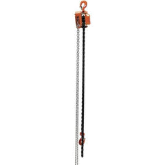 Vestil - 4,000 Lb Lifting Capacity, 15' Lift Height, Hand Hoist - Made from Chain - Apex Tool & Supply