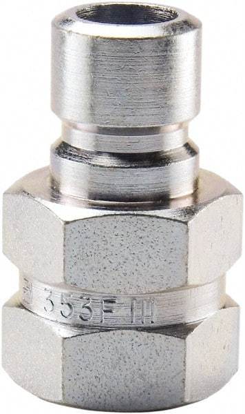 Parker - 1/8 NPTF Steel Hydraulic Hose Female Pipe Thread Nipple - 200 psi, 3 GPM, Series Moldmate - Apex Tool & Supply