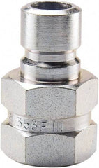 Parker - 1/8 NPTF Steel Hydraulic Hose Female Pipe Thread Nipple - 200 psi, 3 GPM, Series Moldmate - Apex Tool & Supply