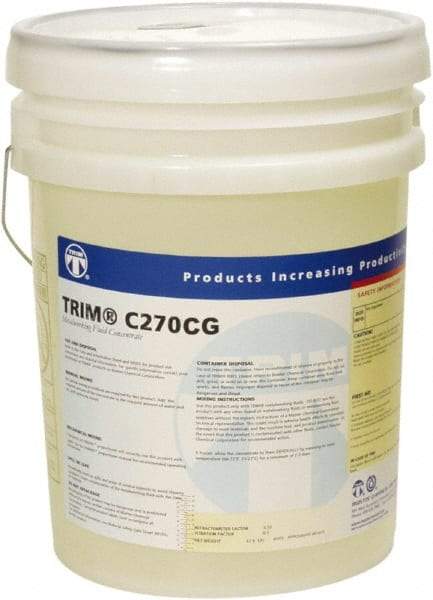 Master Fluid Solutions - Trim C270CG, 5 Gal Pail Cutting & Grinding Fluid - Synthetic, For Cutting, Grinding - Apex Tool & Supply