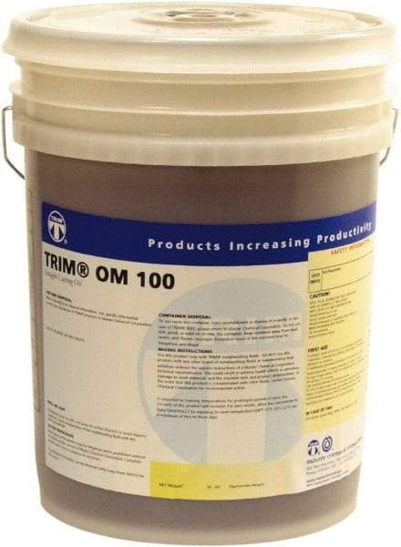 Master Fluid Solutions - Trim OM 100, 5 Gal Pail Cutting & Grinding Fluid - Straight Oil, For Cutting, Grinding - Apex Tool & Supply