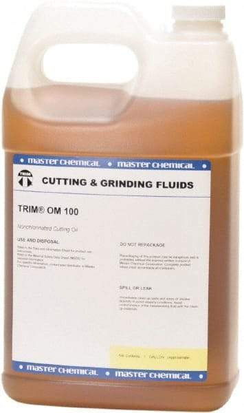 Master Fluid Solutions - Trim OM 100, 1 Gal Bottle Cutting Fluid - Straight Oil - Apex Tool & Supply