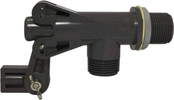 Control Devices - 1" Pipe, PVC, Angle Pattern-Single Seat, Mechanical Float Valve - 100 psi, MNPT End Connections - Apex Tool & Supply
