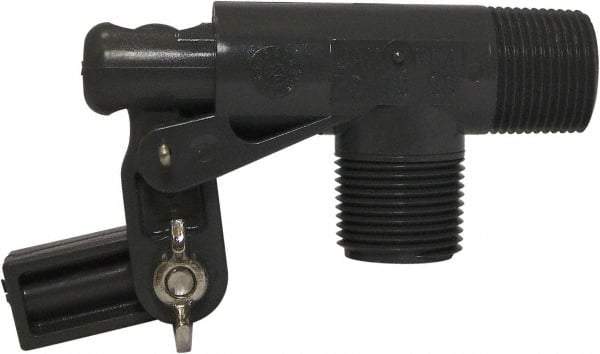 Control Devices - 3/4" Pipe, PVC, Angle Pattern-Single Seat, Mechanical Float Valve - 100 psi, MNPT End Connections - Apex Tool & Supply