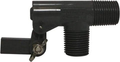 Control Devices - 1/2" Pipe, PVC, Angle Pattern-Double Seat, Mechanical Float Valve - 100 psi, MNPT End Connections - Apex Tool & Supply
