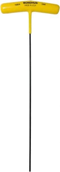 Bondhus - 5/64" Hex, T-Handle Cushion Grip, Hex Key - 229mm OAL, Inch System of Measurement - Apex Tool & Supply