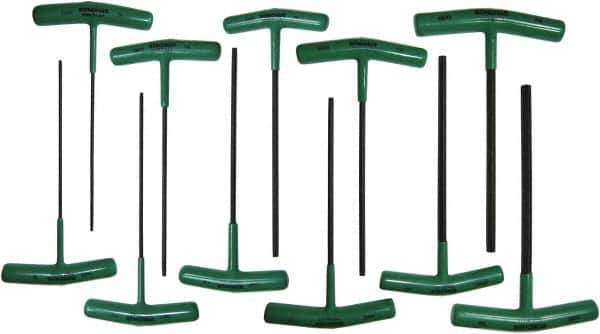 Bondhus - 11 Piece T6 to T50 T-Handle Cushion Grip Torx Key Set - T6, T8, T10, T15, T20, T25, T27, T30, T40, T45, T50 Torx Size - Apex Tool & Supply