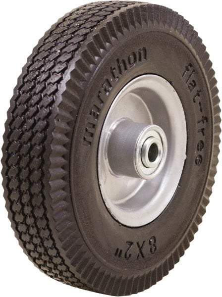 Marathon Industries - 2" Wide x 8" High x 2" Deep Sawtooth Flat Free Hand Truck Tire - 250 Lb Load Capacity - Apex Tool & Supply