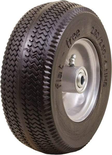 Marathon Industries - 3-1/64" Wide x 8-1/2" High x 4" Deep Sawtooth Flat Free Hand Truck Tire - 275 Lb Load Capacity - Apex Tool & Supply