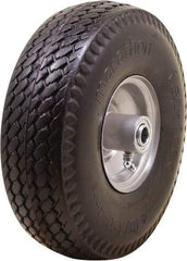 Marathon Industries - 3-19/64" Wide x 10-1/2" High x 4" Deep Flat Free Hand Truck Tire - 300 Lb Load Capacity - Apex Tool & Supply