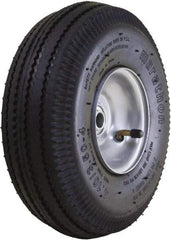 Marathon Industries - 3-19/64" Wide x 10-1/2" High x 4" Deep Sawtooth Pneumatic Hand Truck Tire - 300 Lb Load Capacity - Apex Tool & Supply