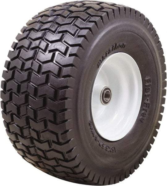 Marathon Industries - 6-7/64" Wide x 15" High x 7" Deep Turf Flat Free Hand Truck Tire - 500 Lb Load Capacity - Apex Tool & Supply