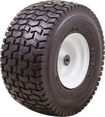 Marathon Industries - 6-7/64" Wide x 15" High x 7" Deep Turf Flat Free Hand Truck Tire - 500 Lb Load Capacity - Apex Tool & Supply