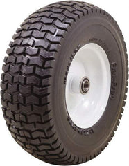 Marathon Industries - 4-1/2" Wide x 13" High x 7" Deep Turf Flat Free Hand Truck Tire - 400 Lb Load Capacity - Apex Tool & Supply