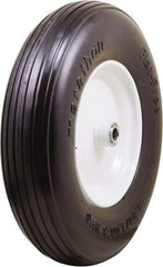 Marathon Industries - 3-45/64" Wide x 15-1/2" High x 4" Deep Flat Free Hand Truck Tire - 500 Lb Load Capacity - Apex Tool & Supply