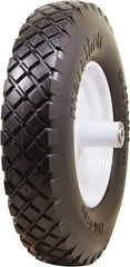 Marathon Industries - 3-45/64" Wide x 15-1/2" High x 6" Deep Flat Free Hand Truck Tire - 500 Lb Load Capacity - Apex Tool & Supply