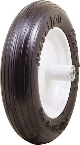 Marathon Industries - 3-13/64" Wide x 13" High x 6" Deep Flat Free Hand Truck Tire - 300 Lb Load Capacity - Apex Tool & Supply