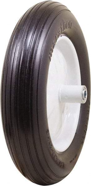 Marathon Industries - 3-45/64" Wide x 15-1/2" High x 6" Deep Flat Free Hand Truck Tire - 500 Lb Load Capacity - Apex Tool & Supply