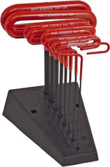 Bondhus - 8 Piece T-Handle Cushion Grip Hex Key Set - Hex Range 2 to 10mm, Protanium High Torque Steel - Apex Tool & Supply