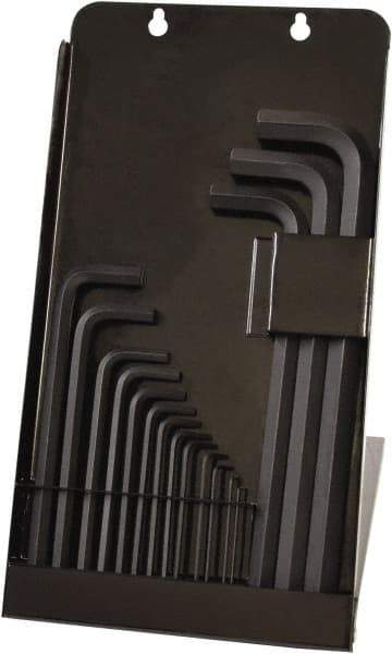 Bondhus - 16 Piece L-Key Ball End Hex Key Set - Hex Range 0.05 to 5/8", Protanium High Torque Steel - Apex Tool & Supply