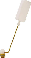 Control Devices - 3/8" Pipe, Brass, Angle Pattern-Single Seat, Mechanical Float Valve - 125 psi, MIP End Connections - Apex Tool & Supply