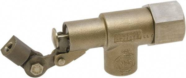 Control Devices - 1" Pipe, Stainless Steel, Angle Pattern-Single Seat, Mechanical Float Valve - 85 psi, FIP End Connections - Apex Tool & Supply