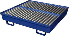 Eagle - 92 Gal Sump, 4,000 Lb Capacity, 4 Drum, Steel Spill Deck or Pallet - 54" Long x 25" Wide x 12" High, 2x4 Drum Configuration - Apex Tool & Supply