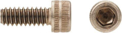 Made in USA - #8-32 UNC Hex Socket Drive, Socket Cap Screw - Grade A-286 Alloy Steel, Passivated Finish, Fully Threaded, 7/8" Length Under Head - Apex Tool & Supply