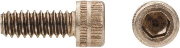 Made in USA - #6-32 UNC Hex Socket Drive, Socket Cap Screw - Grade A-286 Alloy Steel, Passivated Finish, Fully Threaded, 7/8" Length Under Head - Apex Tool & Supply