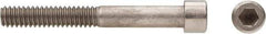 Made in USA - 1/4-20 UNC Hex Socket Drive, Socket Cap Screw - Grade 18-8 Stainless Steel, Uncoated, Partially Threaded, 2" Length Under Head - Apex Tool & Supply