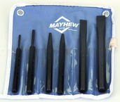 6 Piece Punch & Chisel Set -- #5RC; 5/32 to 3/8 Punches; 7/16 to 5/8 Chisels - Apex Tool & Supply