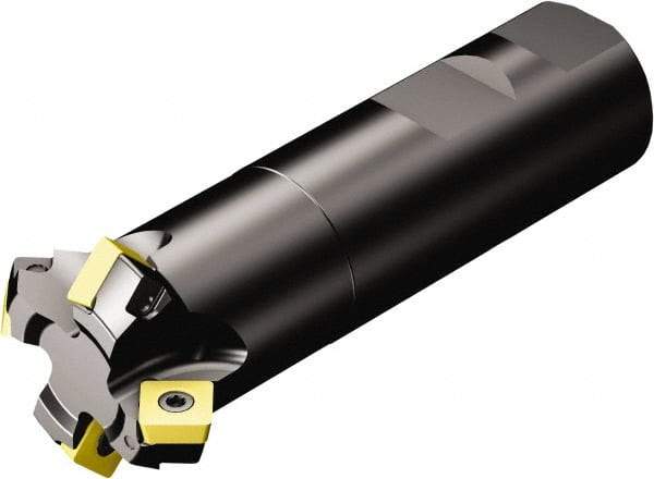 Sandvik Coromant - 1.02" Cut Diam, 1" Arbor Hole, 0.3041" Max Depth of Cut, 15° Indexable Chamfer & Angle Face Mill - 3 Inserts, 495-09T3M-XL Insert, Right Hand Cut, Through Coolant, Series CoroMill 495 - Apex Tool & Supply