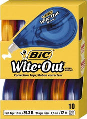 Bic - 1/6" x 472" Correction Tape Non-Refillable - Apex Tool & Supply