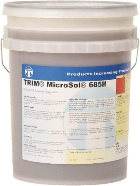 Master Fluid Solutions - Trim MicroSol 685lf, 5 Gal Pail Cutting & Grinding Fluid - Semisynthetic - Apex Tool & Supply