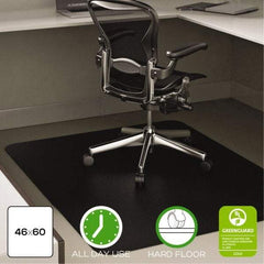 Deflect-o - 53" Long x 45" Wide, Chair Mat - Rectangular, Straight Edge Style - Apex Tool & Supply