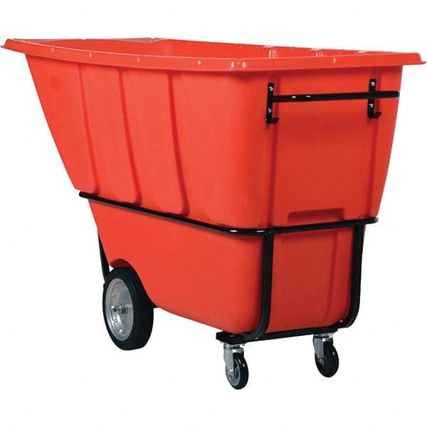 Vestil - 2,100 Lb Load Capacity, Polyethylene Tilt Truck - 32" Wide x 73" Long x 43" High - Apex Tool & Supply