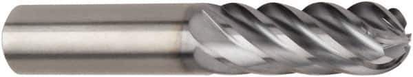 Kennametal - 3/4" Diam, 1-1/2" LOC, 6 Flute Solid Carbide Ball End Mill - AlTiN Finish, Single End, 4" OAL, 3/4" Shank Diam, Spiral Flute - Apex Tool & Supply