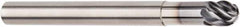 Kennametal - 16mm Diam, 16mm LOC, 6 Flute Solid Carbide Ball End Mill - AlTiN Finish, Single End, 150mm OAL, 16mm Shank Diam, Spiral Flute - Apex Tool & Supply