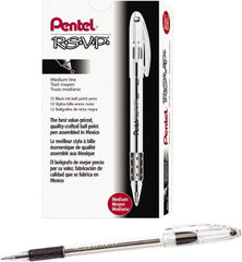 Pentel - Conical Ball Point Pen - Black - Apex Tool & Supply