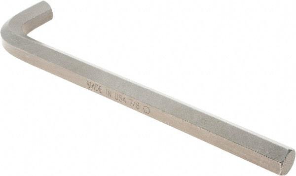 Paramount - 7/8" Hex, Long Arm, Hex Key - 12-45/64" OAL, Protanium High Torque Steel, Inch System of Measurement - Apex Tool & Supply