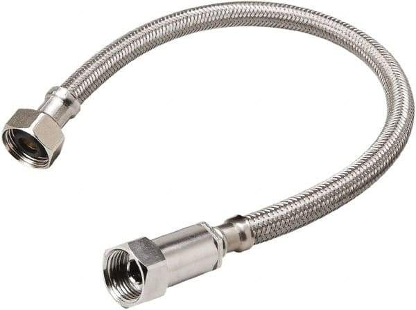 B&K Mueller - 1/2" Compression Inlet, 1/2" FIP Outlet, Stainless Steel Faucet Connector - Use with Faucets - Apex Tool & Supply