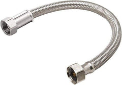 B&K Mueller - 1/2" FIP Inlet, 1/2" FIP Outlet, Stainless Steel Faucet Connector - Use with Faucets - Apex Tool & Supply