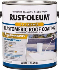 Rust-Oleum - 1 Gal Can White Elastomeric Roof Coating - 65 Sq Ft/Gal Coverage, Mildew Resistant, Long Term Durability & Weather Resistance - Apex Tool & Supply