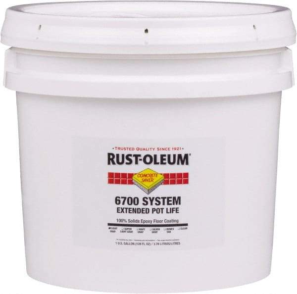 Rust-Oleum - 2 Gal Pail Dunes Tan Epoxy Floor Coating - 100 Sq Ft/Gal Coverage, <100 g/L g/L VOC Content, Low Odor & Low VOC - Apex Tool & Supply