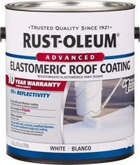 Rust-Oleum - 1 Gal Can White Elastomeric Roof Coating - 65 Sq Ft/Gal Coverage, Mildew Resistant, Long Term Durability & Weather Resistance - Apex Tool & Supply