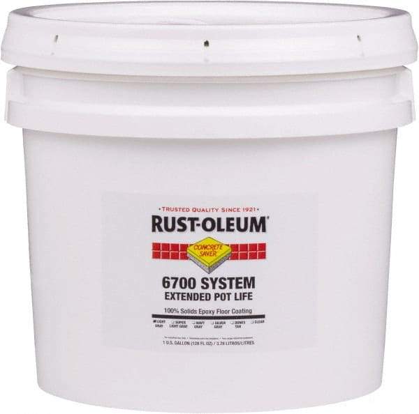 Rust-Oleum - 2 Gal Pail Clear Epoxy Floor Coating - 100 Sq Ft/Gal Coverage, <100 g/L g/L VOC Content, Low Odor & Low VOC - Apex Tool & Supply