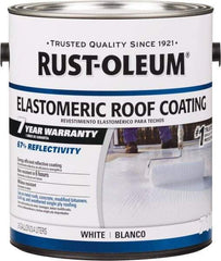 Rust-Oleum - 1 Gal Can White Elastomeric Roof Coating - 65 Sq Ft/Gal Coverage, Mildew Resistant, Long Term Durability & Weather Resistance - Apex Tool & Supply